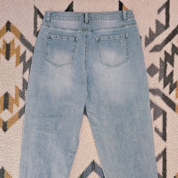 Wallflower Womens Blue Denim Stretch Jeans Fearless Curvy Super High Rise Size 7 - Picture 5 of 6